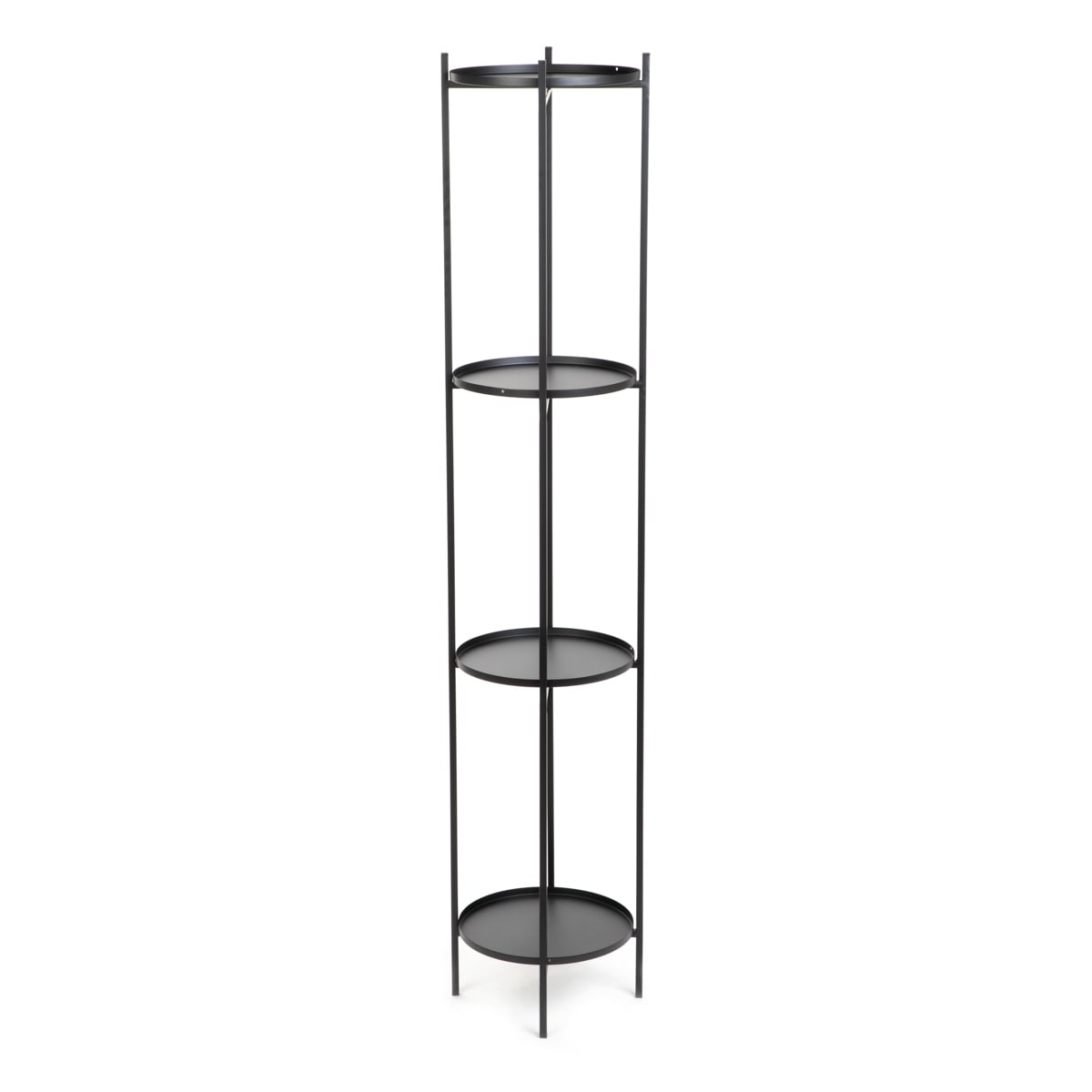 Flowerbed ROH Four-Tier Black Metal Flower Pot 25x133.5 cm