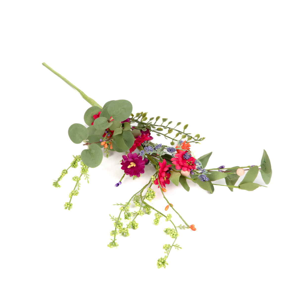 Artificial branch Artificial Meadow Branch with Coloured Flowers - 70 cm