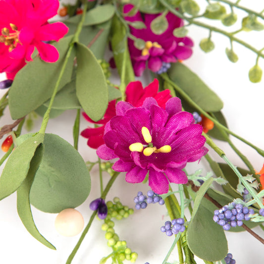Artificial branch Artificial Meadow Branch with Coloured Flowers - 70 cm