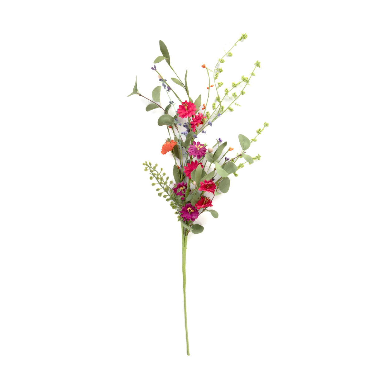 Artificial branch Artificial Meadow Branch with Coloured Flowers - 70 cm