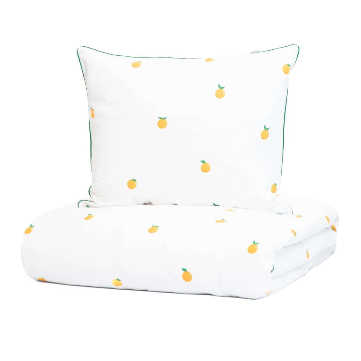 ORANGIE Cotton Bedding Set in Orange - 140x200 cm + 50x60 cm