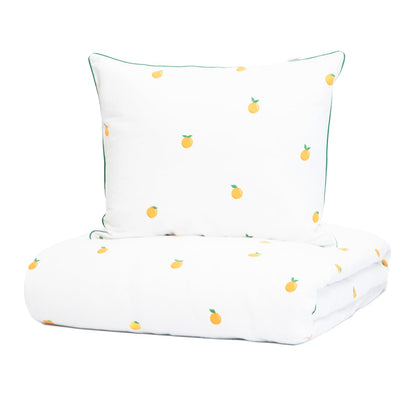 ORANGIE Cotton Bedding Set in Orange - 140x200 cm + 50x60 cm
