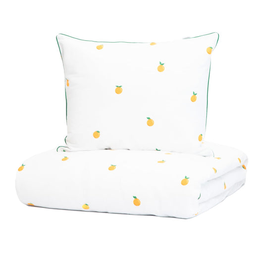 ORANGIE Cotton Bedding Set in Orange - 140x200 cm + 50x60 cm