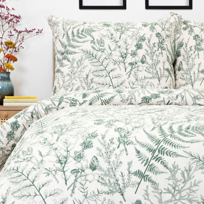 LILIANE ESSENTIALS Leaf Microfibre Bedding Set 220x200 + 2 Pillowcases