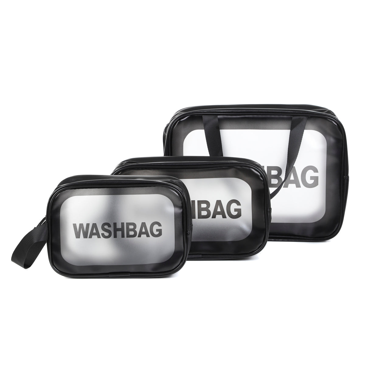 Emereth Black Vanity Case Set - 3pc Bathroom Accessories