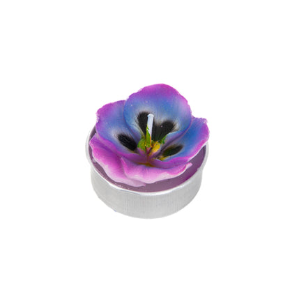 Floral Aura Candle Set - 6 Violet Tealight Candles