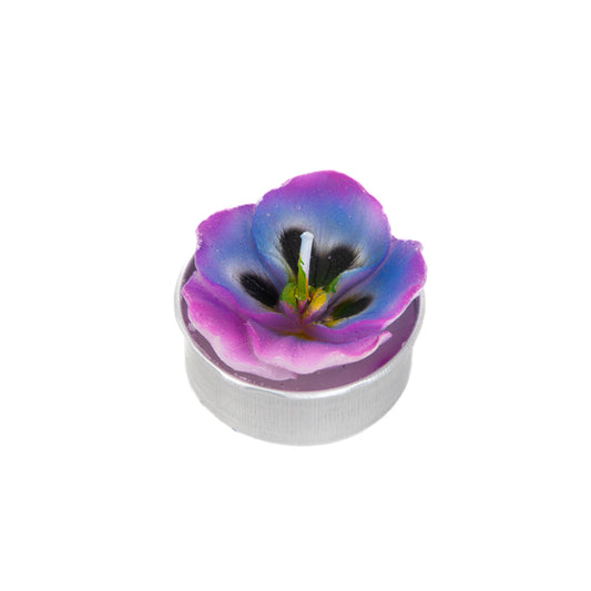 Floral Aura Candle Set - 6 Violet Tealight Candles