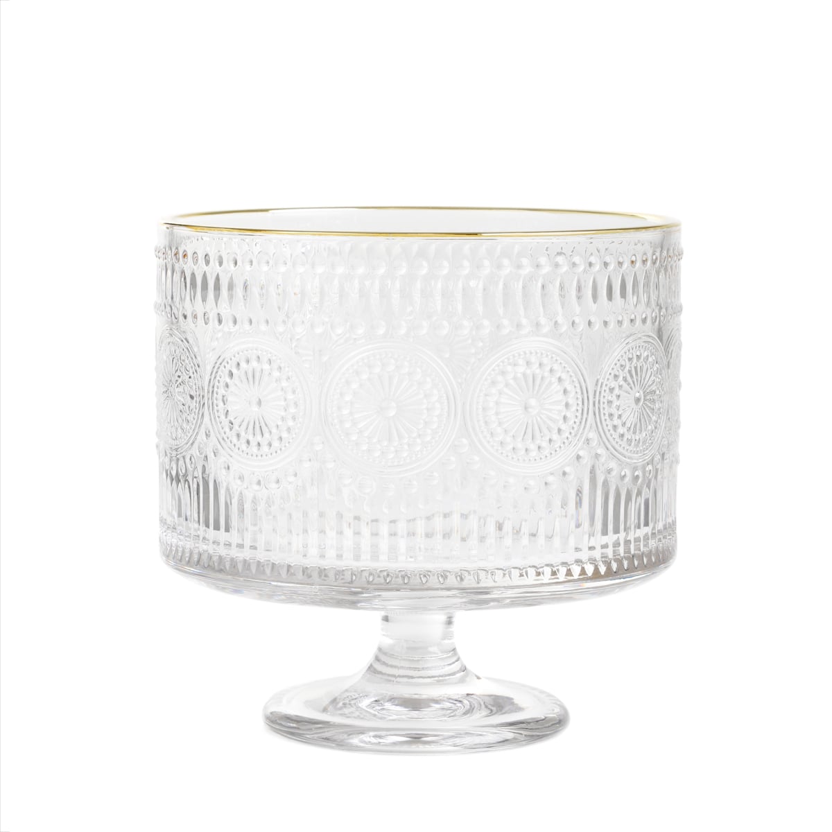 Barrel Patterned Glass Serving Platter 22x22 cm