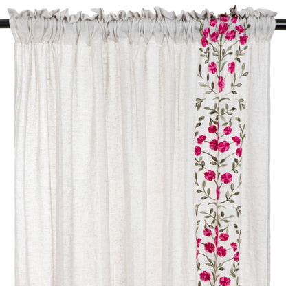 DARLA Embroidered Flower Curtain 140x250 cm