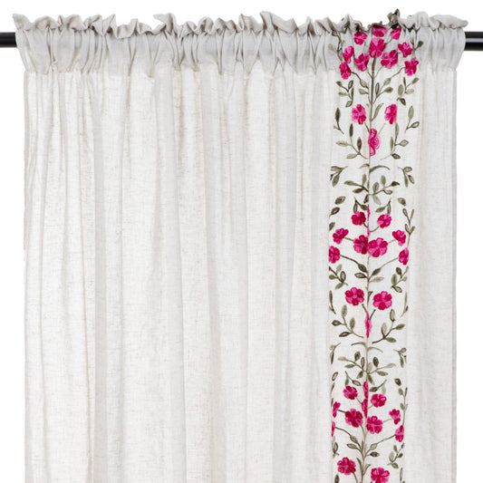DARLA Embroidered Flower Curtain 140x250 cm