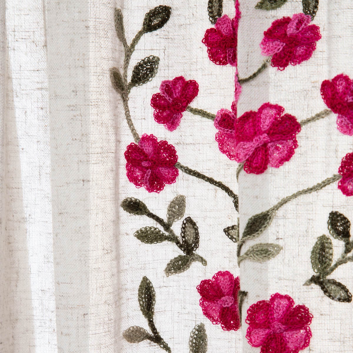 DARLA Embroidered Flower Curtain 140x250 cm