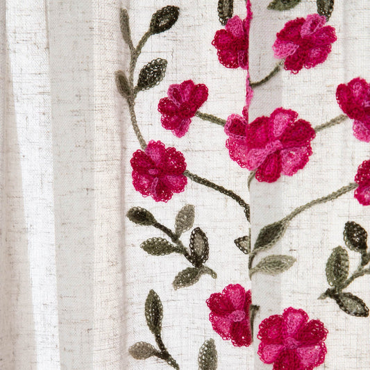 DARLA Embroidered Flower Curtain 140x250 cm
