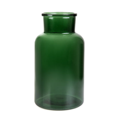 TENNO Glass Green Vase 14.5x14.5x25.5 cm
