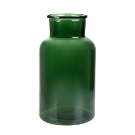 TENNO Glass Green Vase 14.5x14.5x25.5 cm