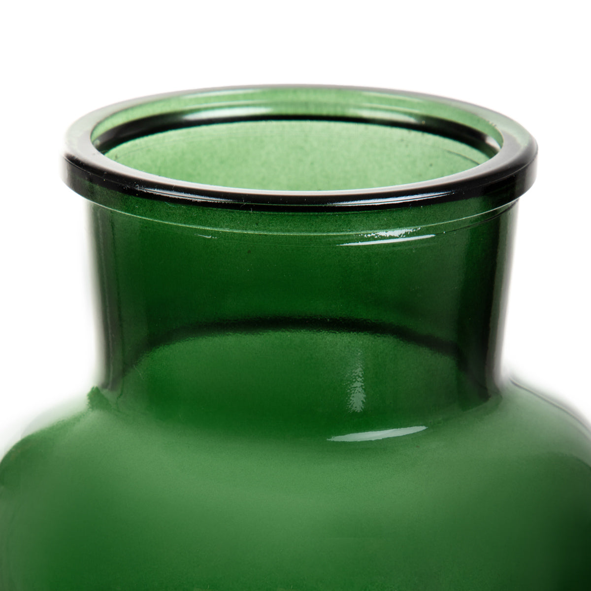 TENNO Glass Green Vase 14.5x14.5x25.5 cm