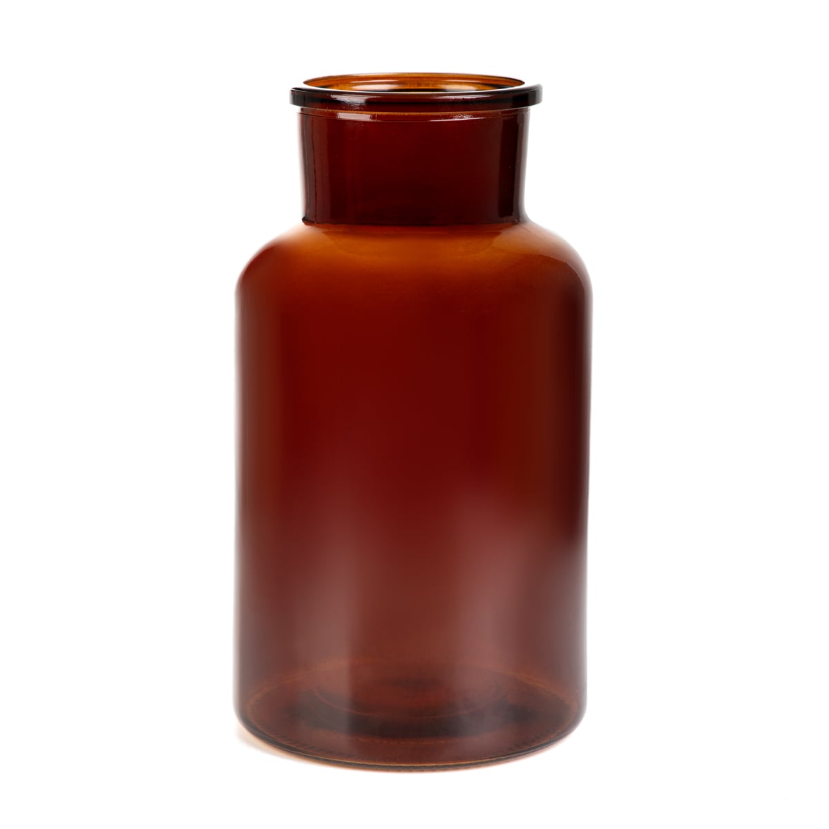 TENNO Brown Glass Vase 14.5x14.5x25.5 cm