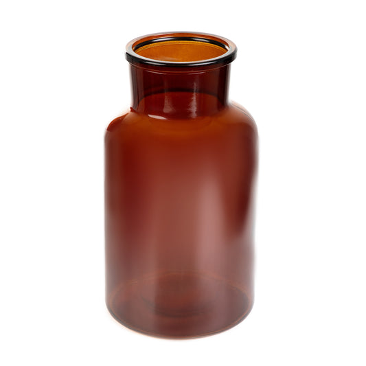 TENNO Brown Glass Vase 14.5x14.5x25.5 cm