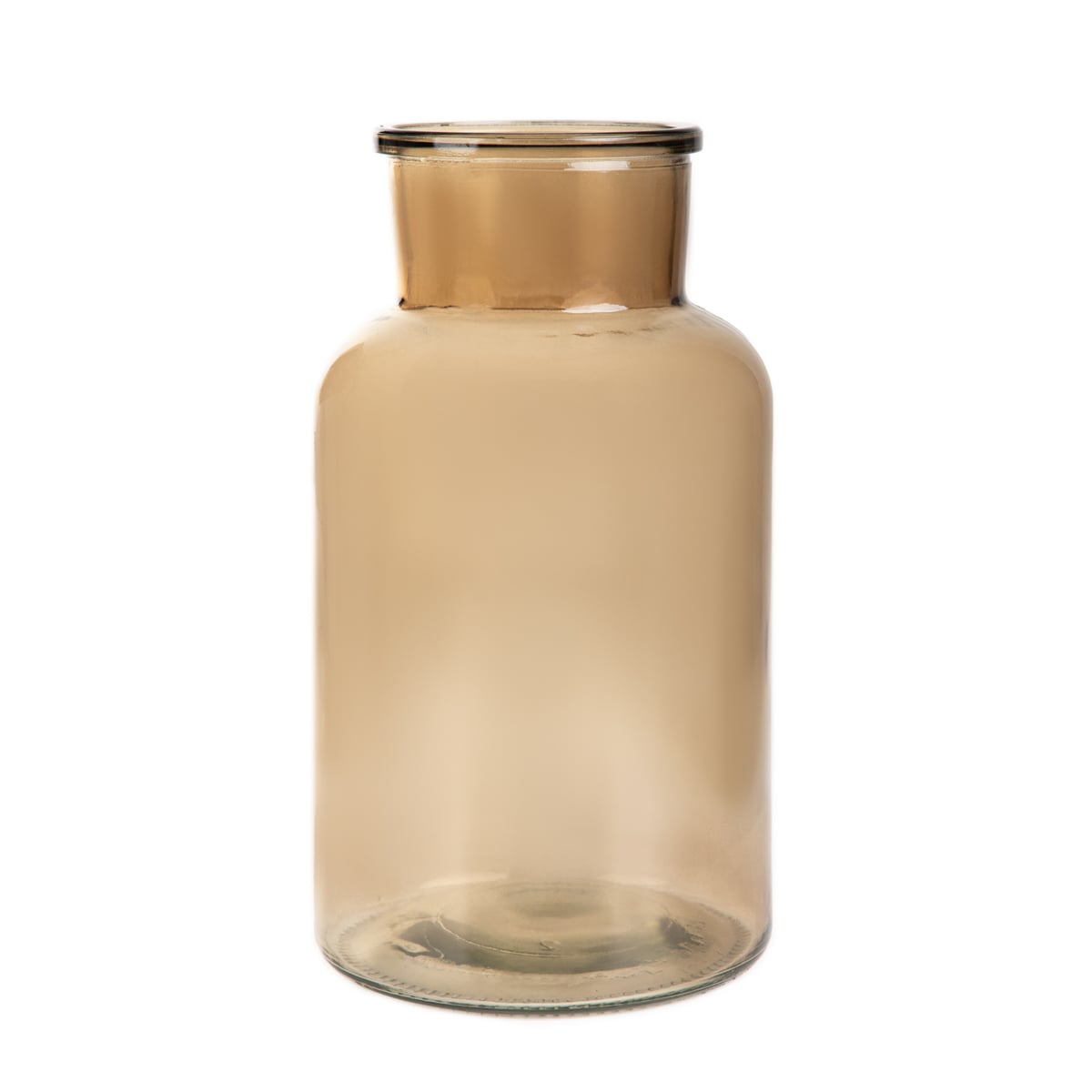 TENNO Beige Glass Vase 14.5x14.5x25.5 cm