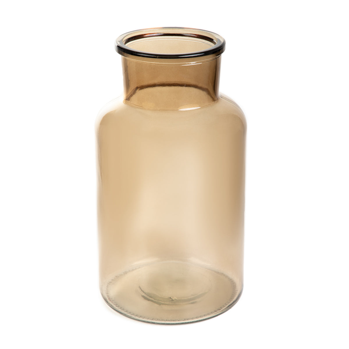 TENNO Beige Glass Vase 14.5x14.5x25.5 cm