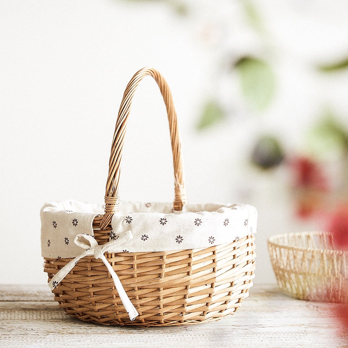 Koszyk NORSO Natural Wicker Kitchen Basket with Handle 38 cm