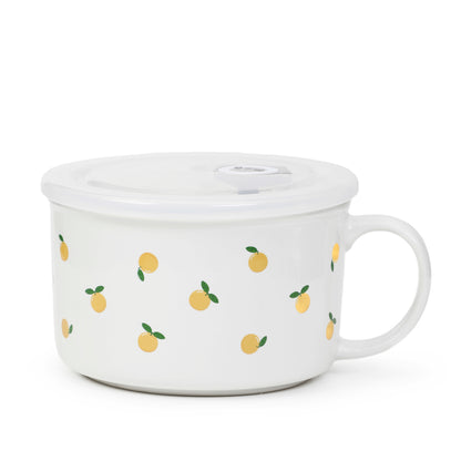 BALIS Serving Dish with Lid in Lemon Pattern 0.75L