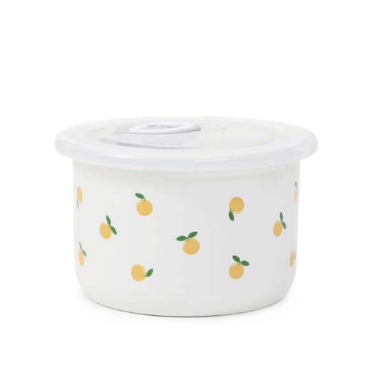 BALIS Serving Dish with Lid in Lemon - 0.25L Porcelain