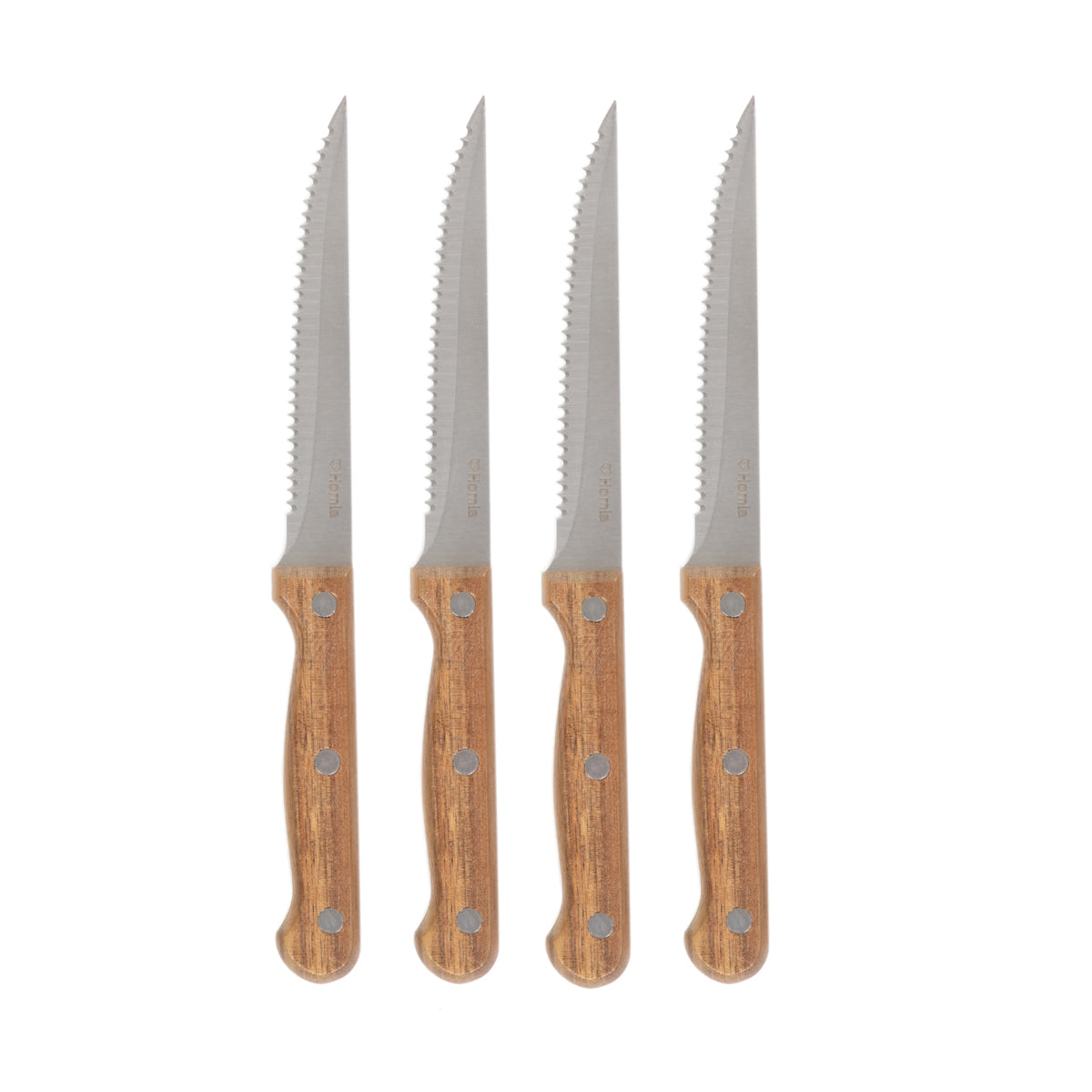 Set of 4 EASY GRILL Steak Knives with Serrated Blades