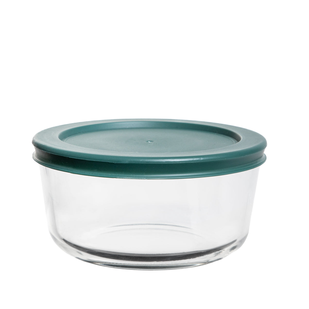 Norah Round Glass Container with Lid 12 cm Green