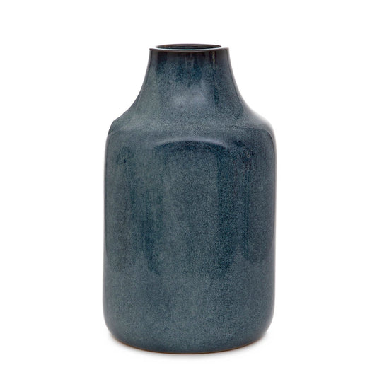 RUFUS Ceramic Blue Vase - Decorative Home & Office Decor