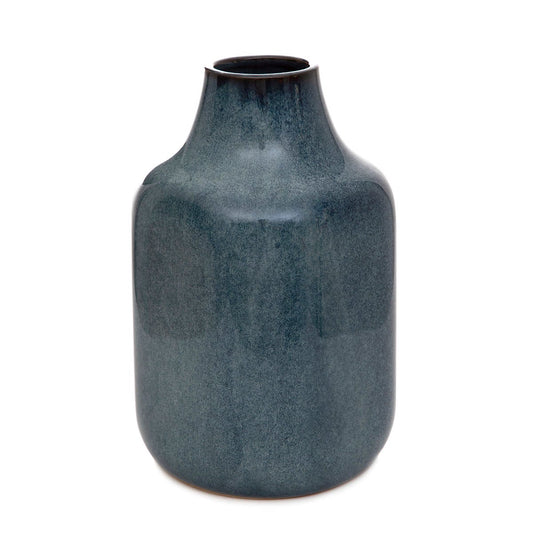 RUFUS Ceramic Blue Vase - Decorative Home & Office Decor