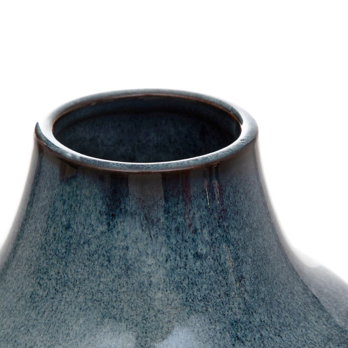 RUFUS Ceramic Blue Vase - Decorative Home & Office Decor