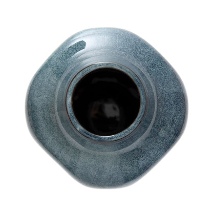 RUFUS Ceramic Blue Vase - Decorative Home & Office Decor