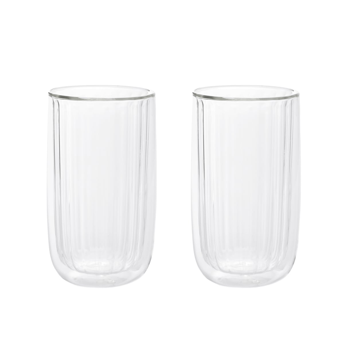 CEMBRA GROOVE Double Wall Glass Set - 2 Pieces, 0.35L