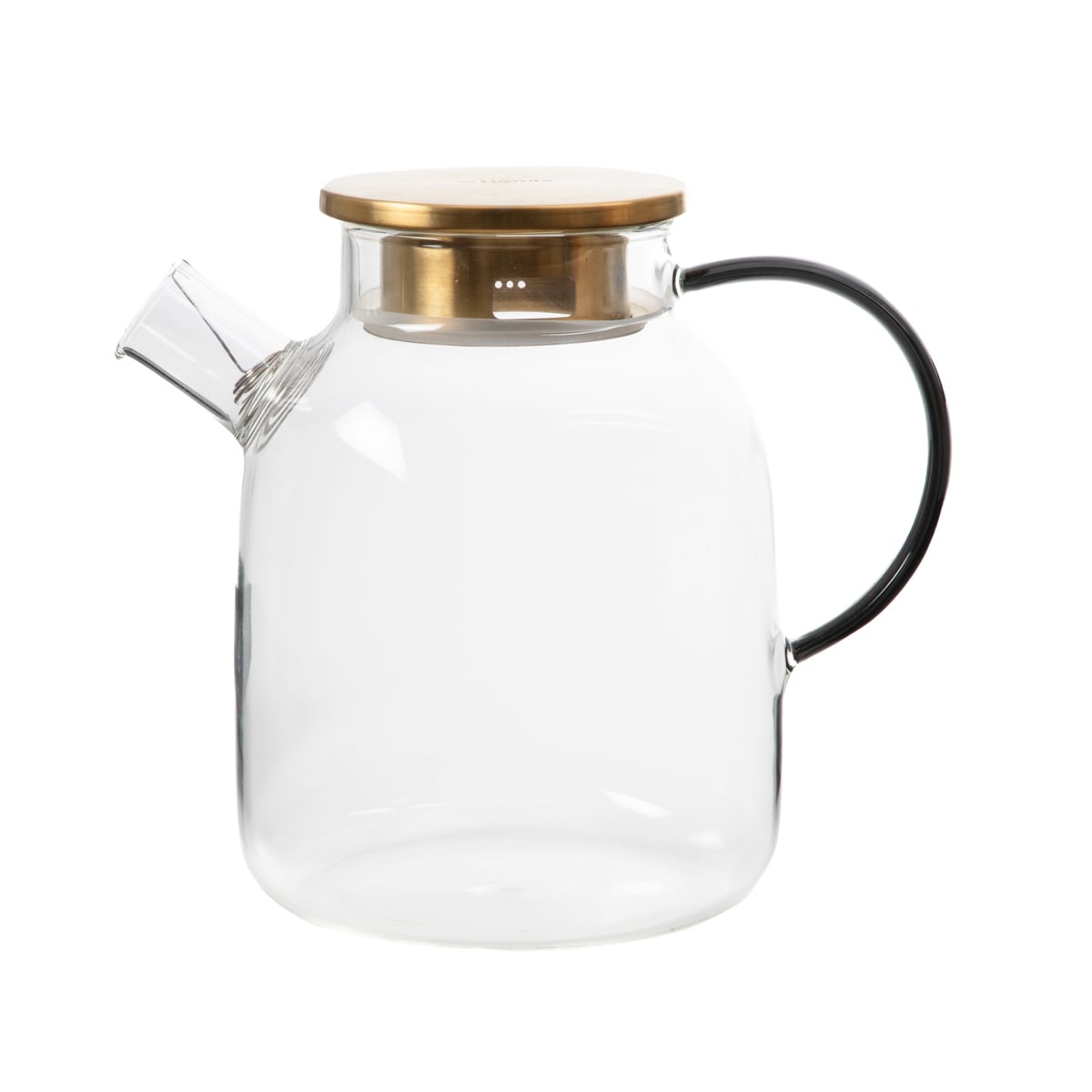 KUBBE Glass Jug with Golden Lid 1.8L