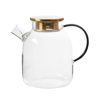 KUBBE Glass Jug with Golden Lid 1.8L