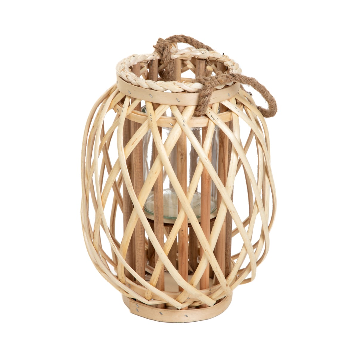LAGGE Braided Natural Garden Lantern 30 cm