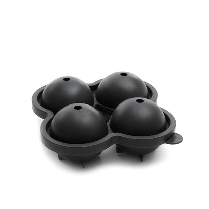 ALCOLE Silicone Ball Mould for 4 Balls Black 16x16 cm
