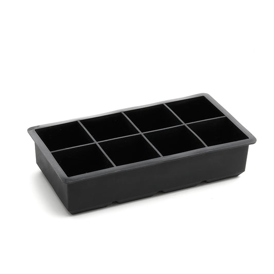 ALCOLE Black Silicone Ice Cube Tray for Square Ice Cubes 22x11 cm