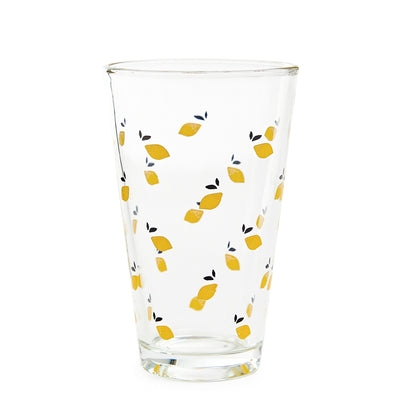 TOKEN SUMMER Glass Mugs in Lemons, Set of 3, 0.3L