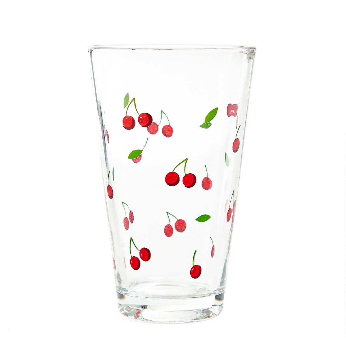 TOKEN SUMMER Cherry Glass Mugs Set of 3, 0.3L Each