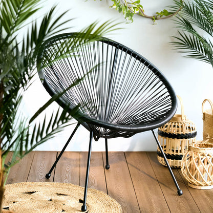 Armchair ACAPULCO FIESTA Black 70x73x80 cm