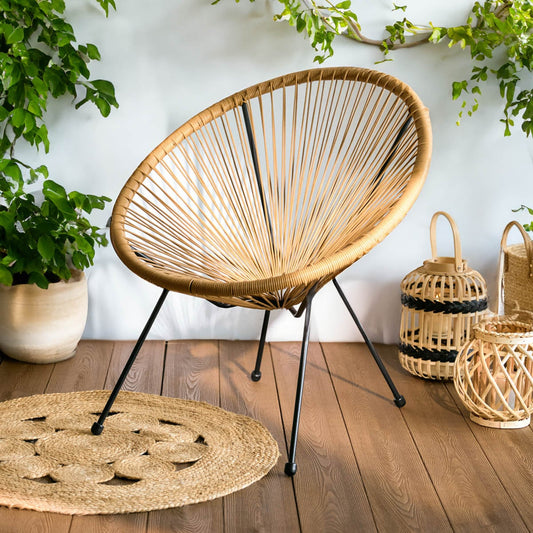 Armchair Acapulco Fiesta Natural Round Rope Technorattan