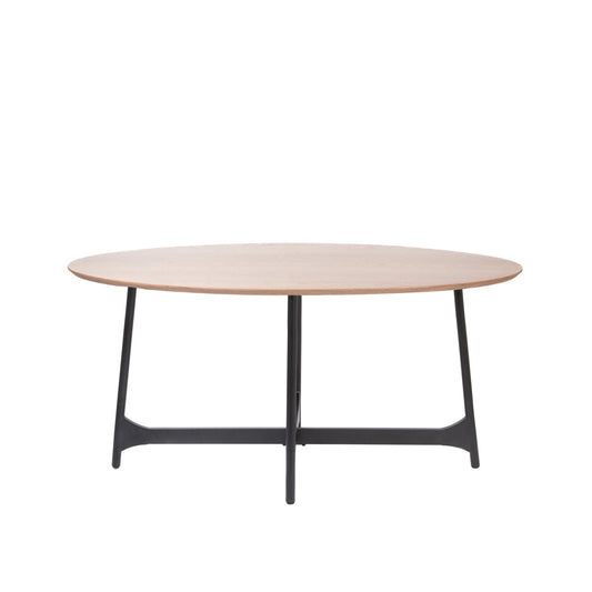 SAVELMA Natural Table with Black Legs 180x85x76 cm