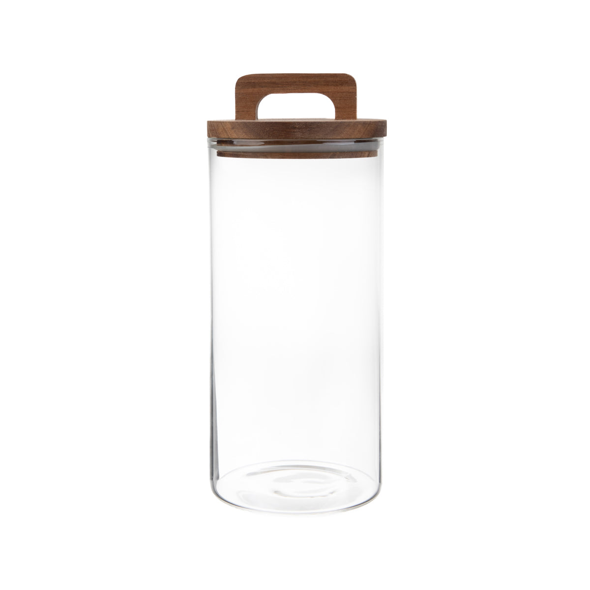 Carlos Large Glass Container with Acacia Handle | 1.2L