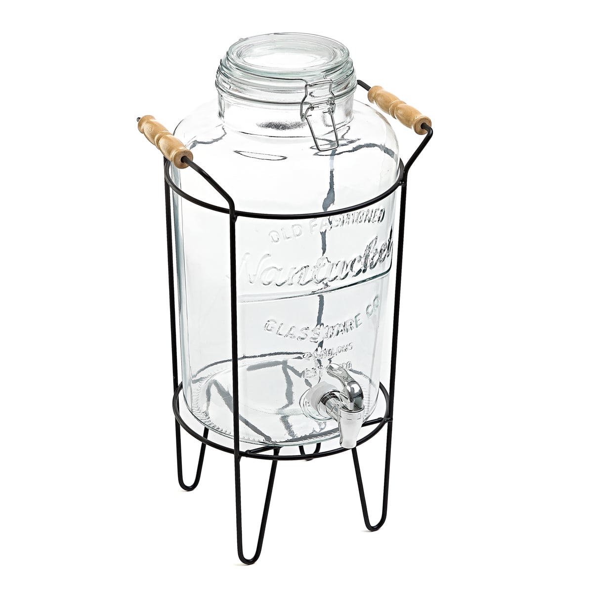 Freya Large Jar with Integrated Saucer 8L