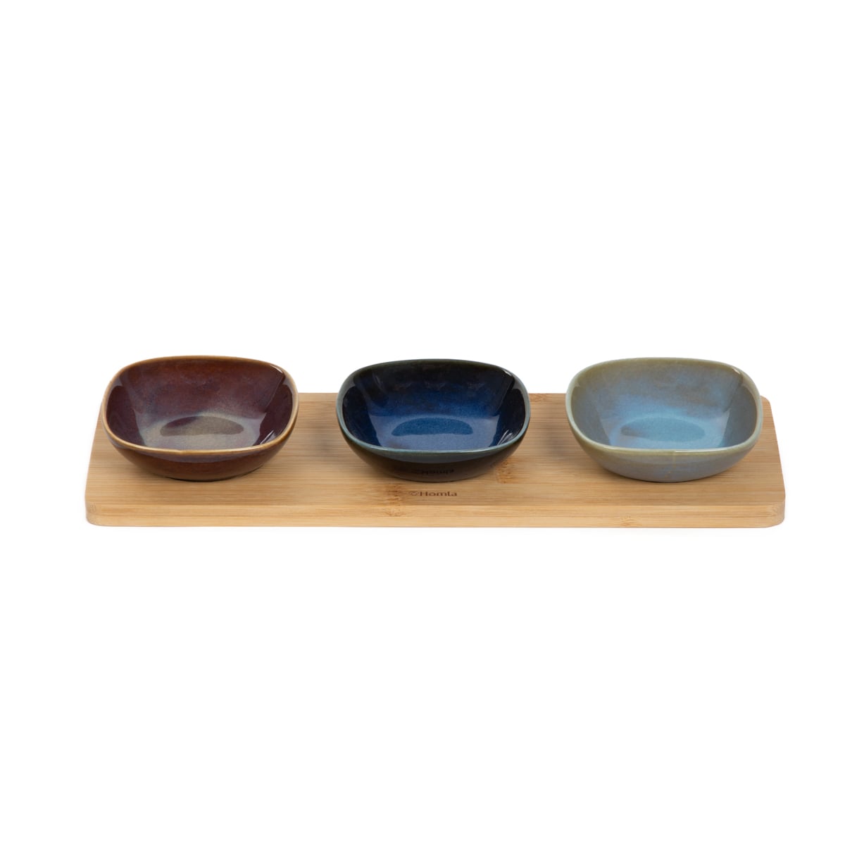 Rambla Ceramic Bowl Set with Rectangular Base 29x3.5 cm