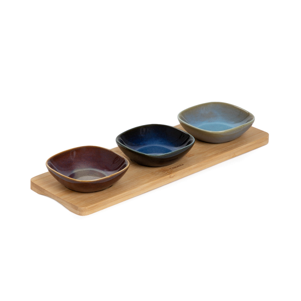 Rambla Ceramic Bowl Set with Rectangular Base 29x3.5 cm