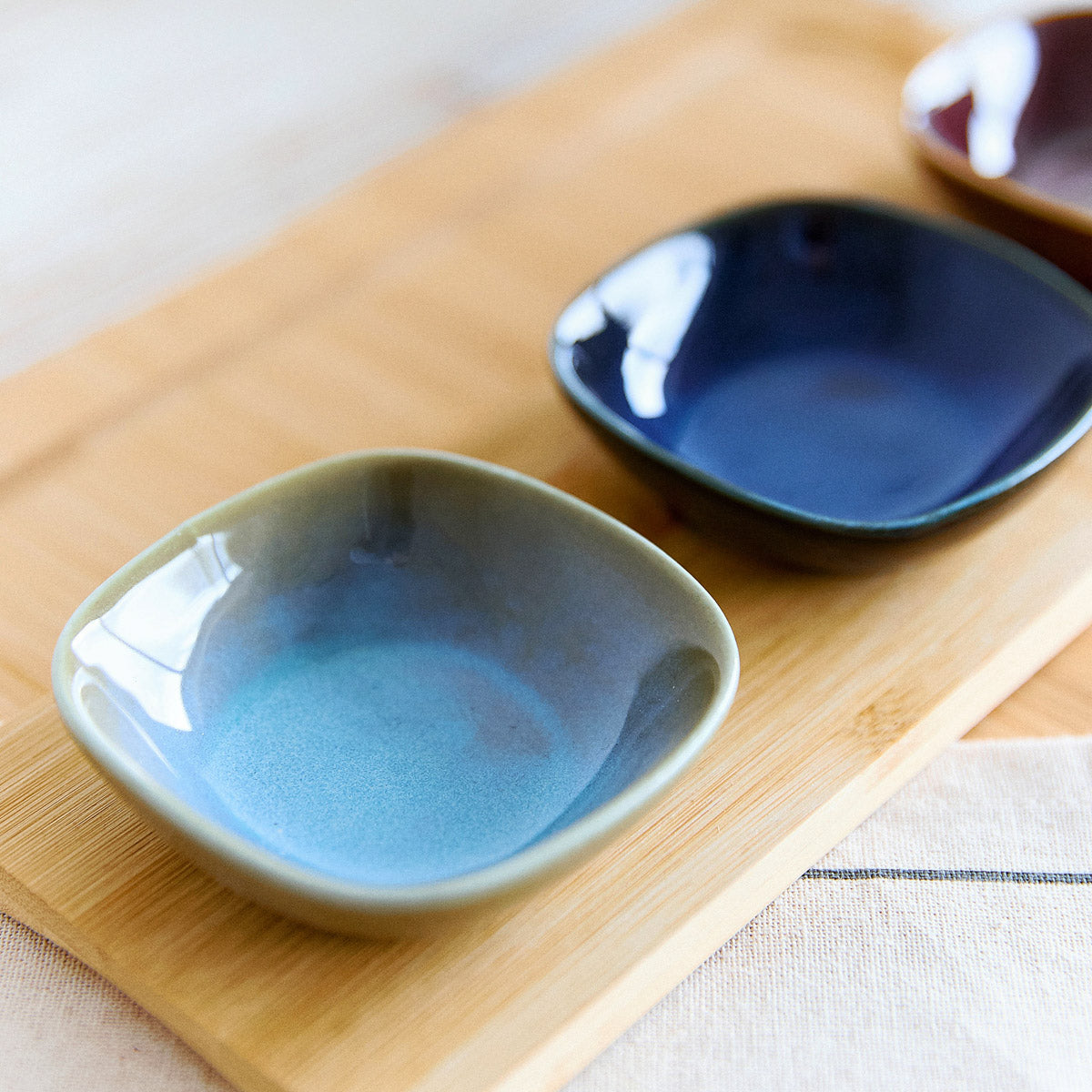Rambla Ceramic Bowl Set with Rectangular Base 29x3.5 cm