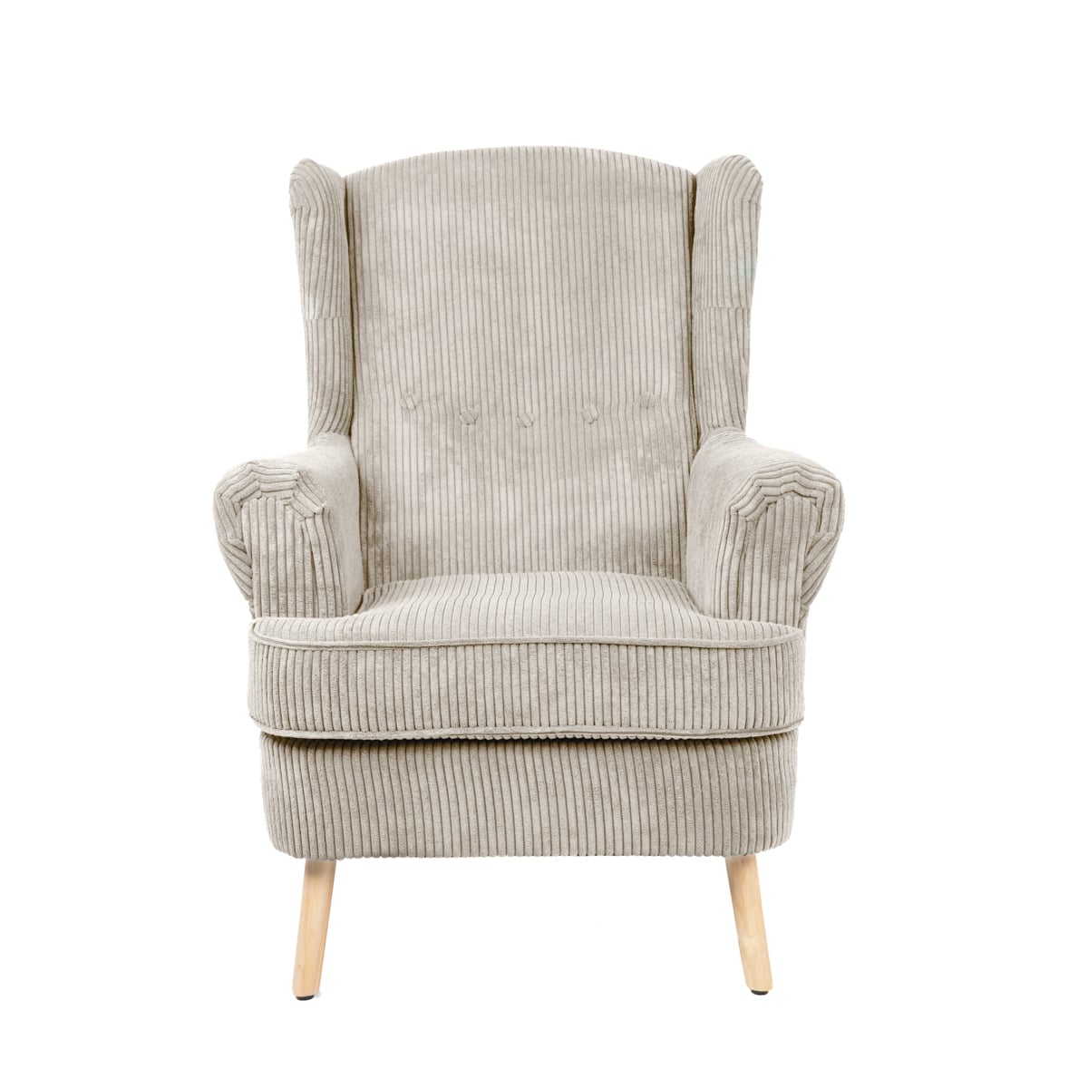 FOSSBY FASO Corduroy Beige Armchair 86x85x108 cm