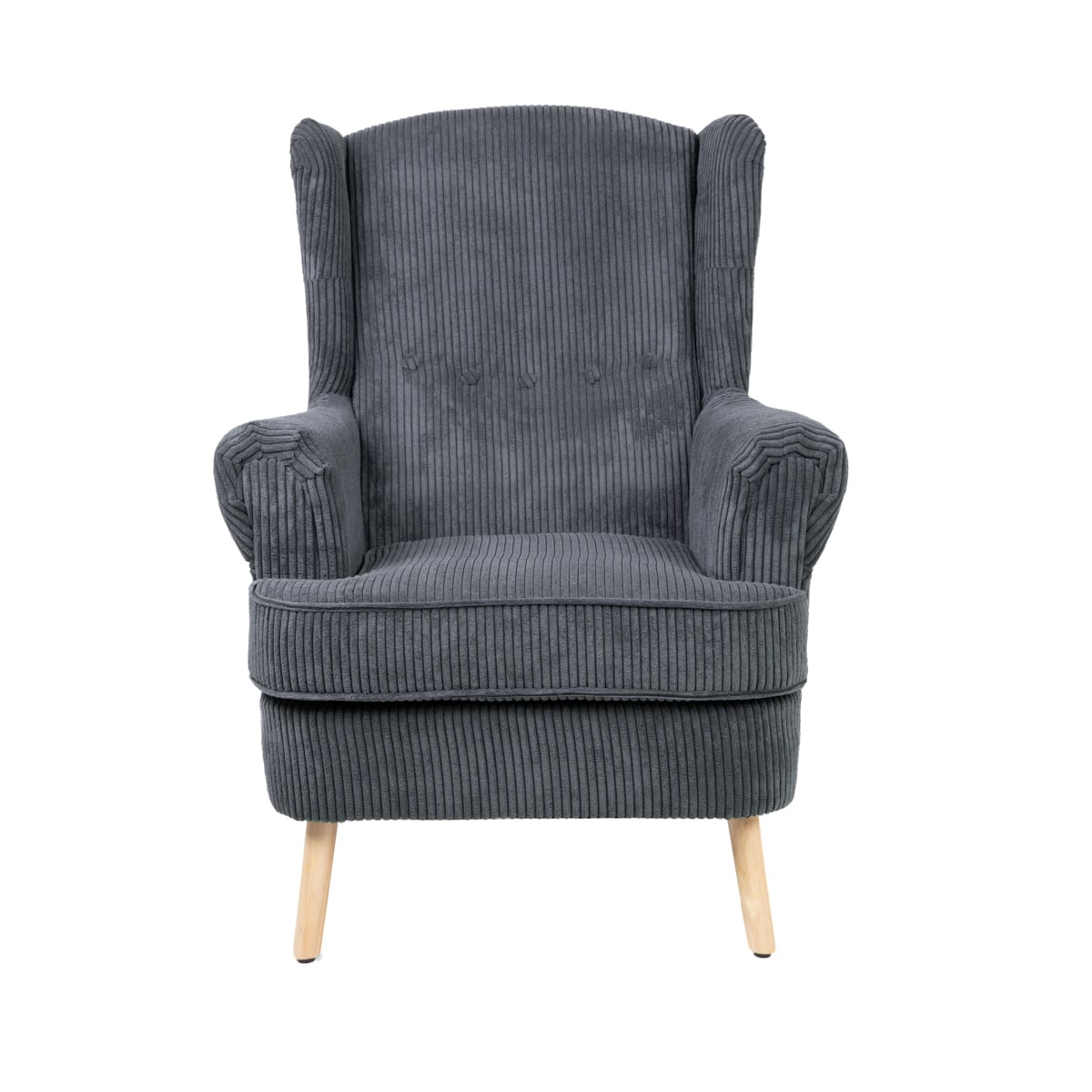 FOSSBY FASO armchair FOSSBY FASO Corduroy Grey Armchair 86x85x108 cm